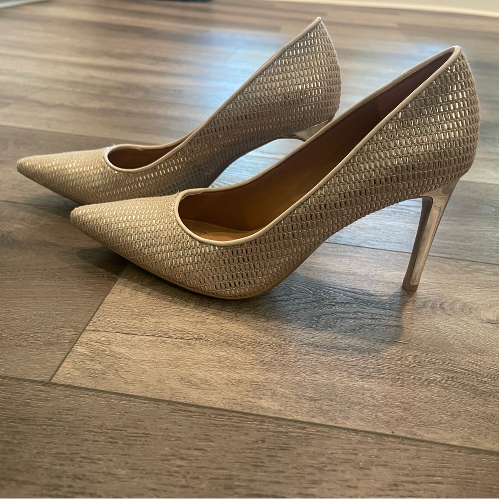 Calvin Klein Textured Beige Heels